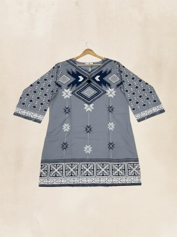 Bonanza Satrangi Grey Mosaic 2-Piece Suit – shirt