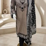 Bonanza Satrangi Noir Geometric 3-Piece Suit – full look on mannequin