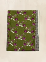 Bonanza Satrangi Olive Bloom 3-Piece Suit – dupatta